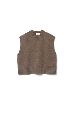 Raye British wool Knitted Vest Peat