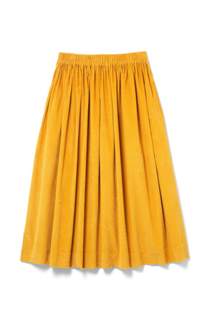 Tina Corduroy Midi Skirt Yellow Ochre