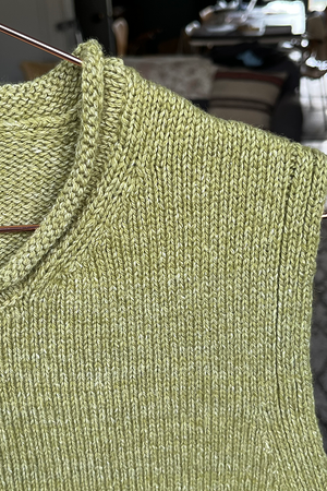 Raye Cotton Merino Knitted Vest Pistachio