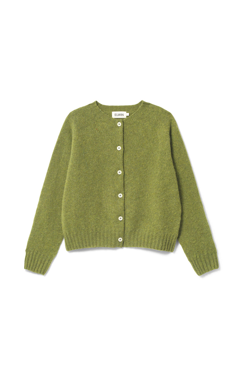 Ada Lambswool Cardigan Moss Green