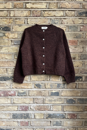 Ada Donegal Cardigan Chestnut Brown