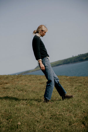 Cashmere Classic Crewneck Charcoal