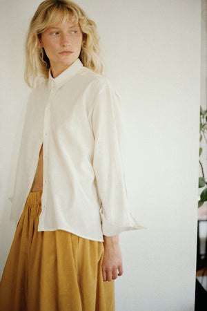 Tina Corduroy Midi Skirt Yellow Ochre