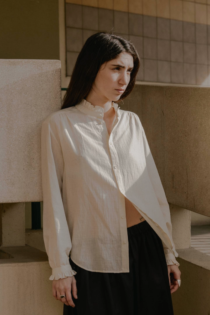 Elsie Frill Shirt Natural