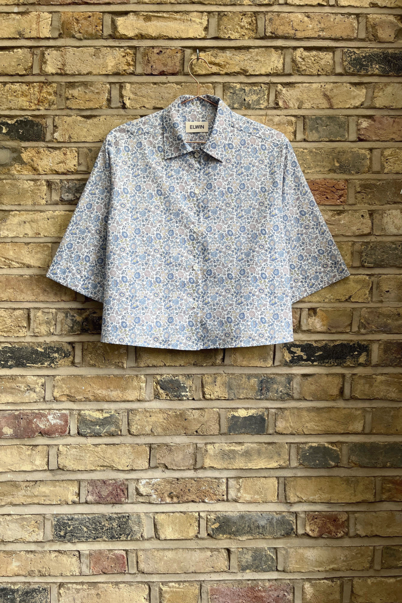 Eva Shirt Powder Blue Liberty Print Tana Lawn
