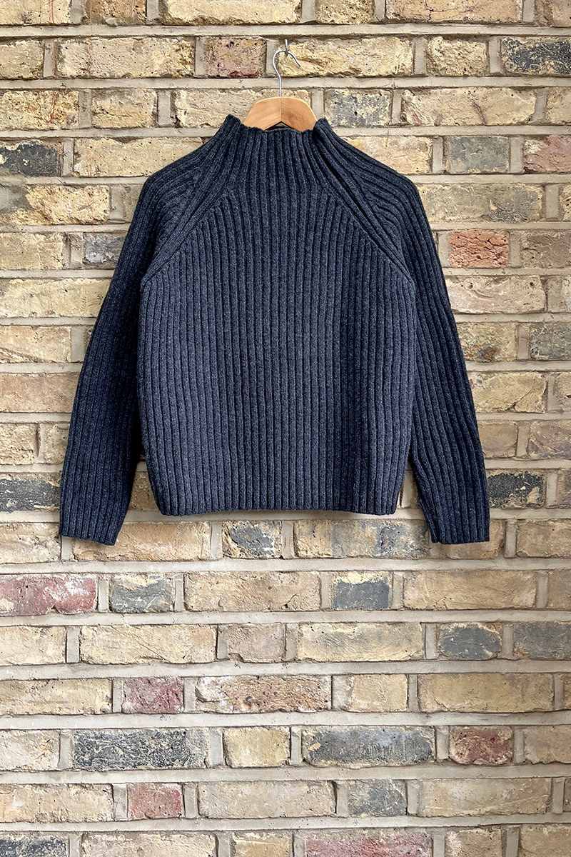 Alma Funnel Neck Sweater Charcoal