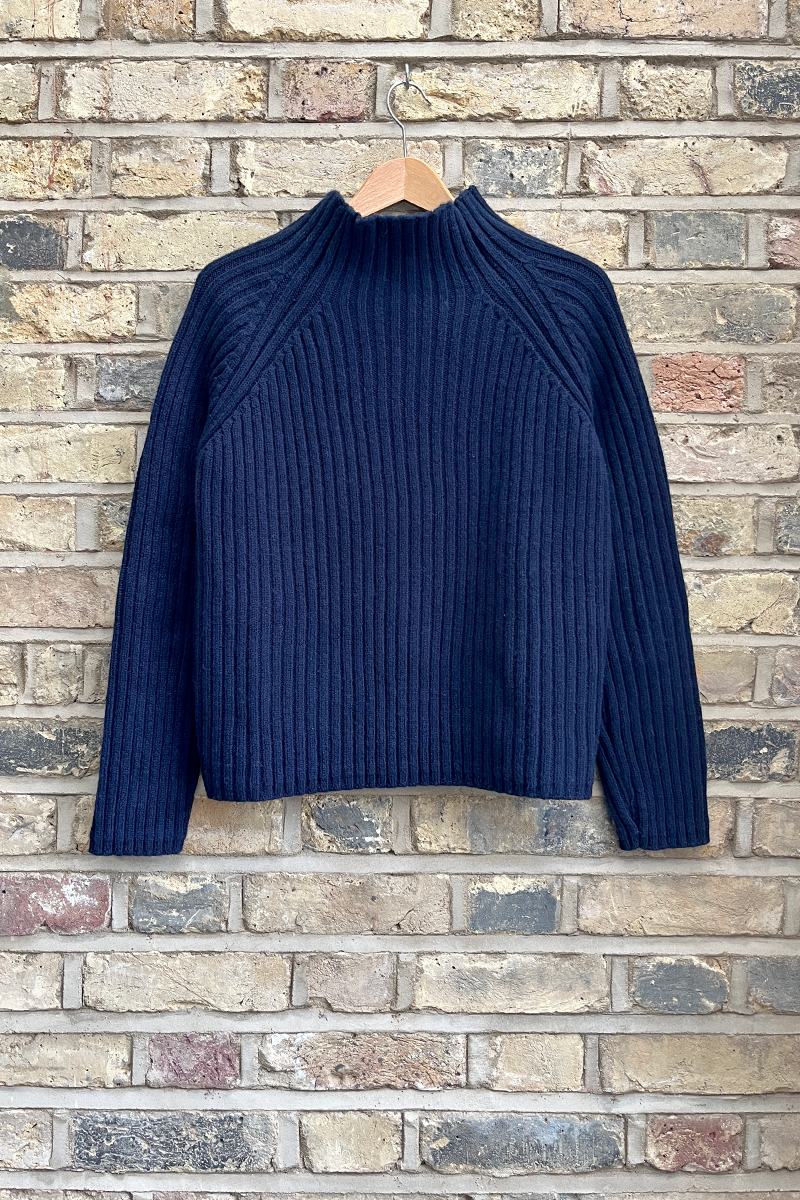 Alma Funnel Neck Sweater Ink Navy