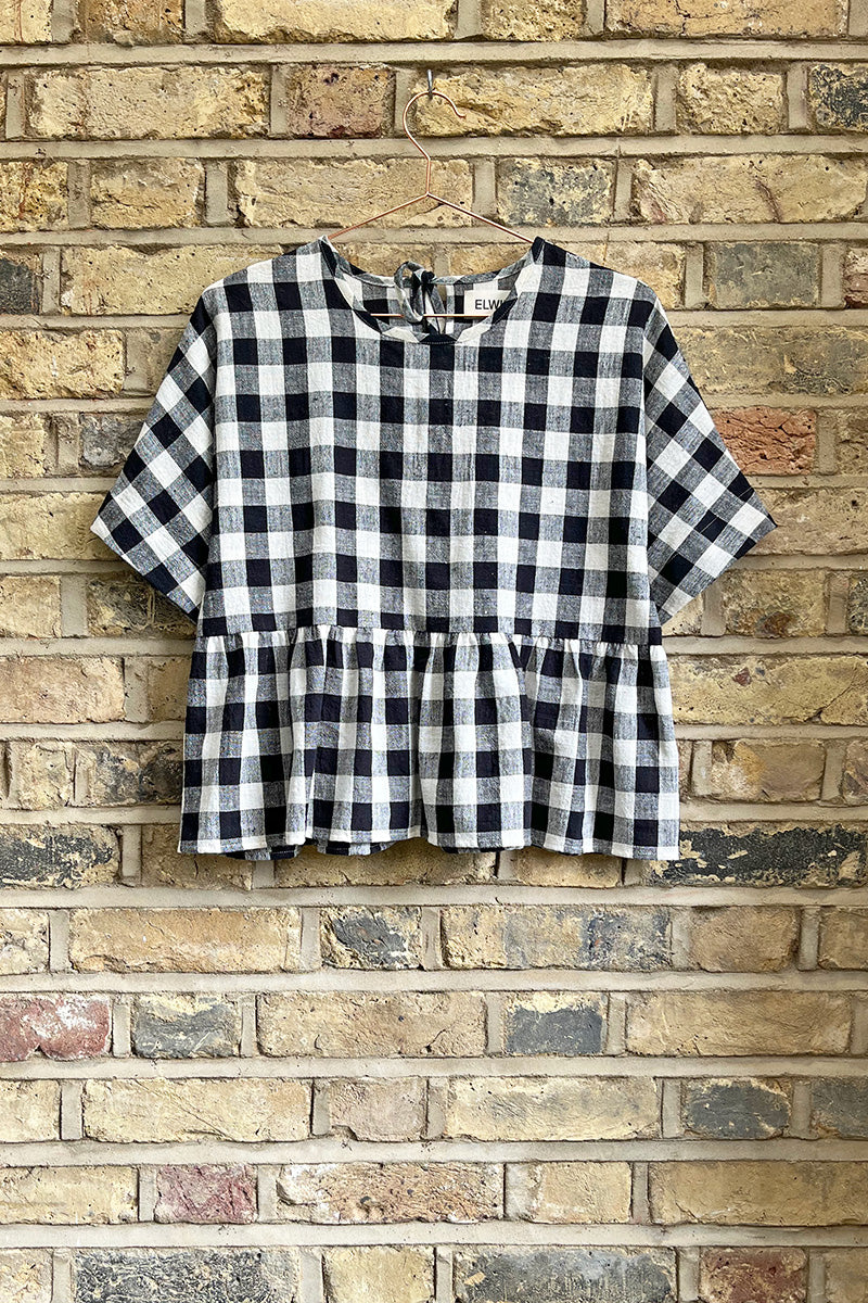 Maya Top Gingham Kala Cotton