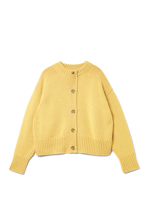 Raye British Wool Cardigan Butter Yellow