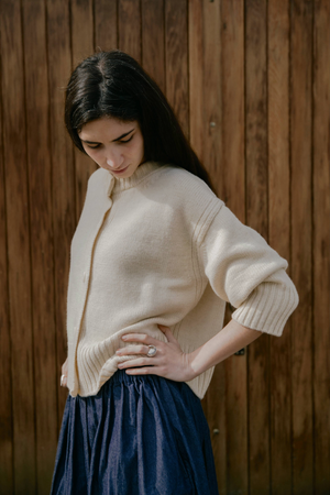 Raye British Wool Cardigan Red