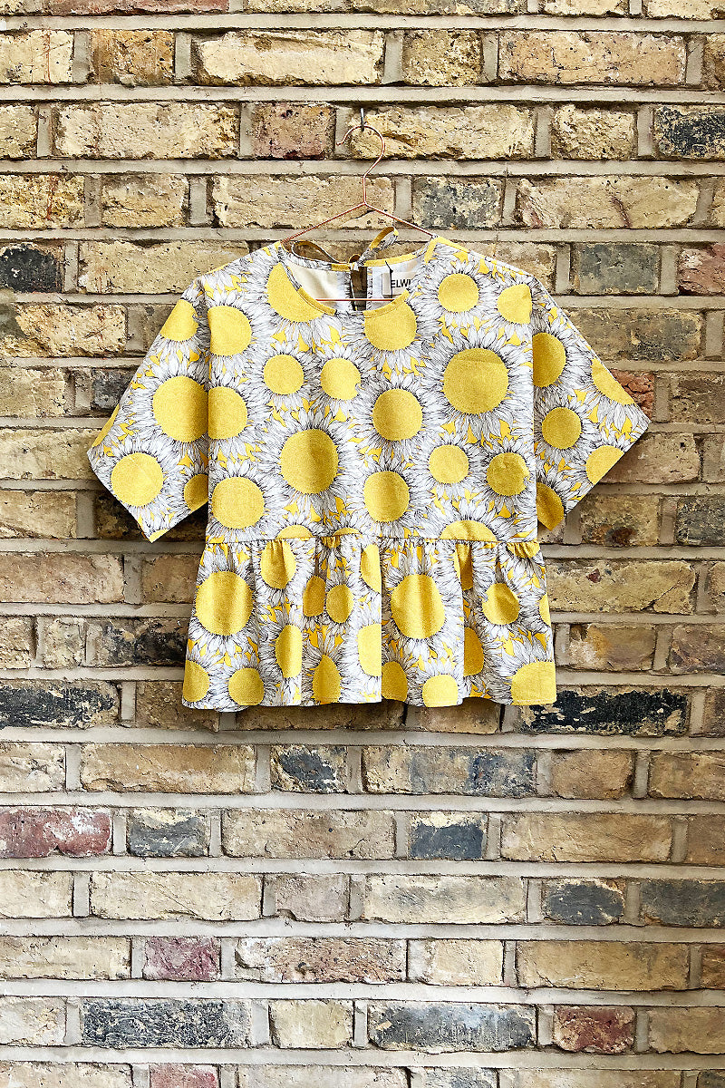 Maya Top Yellow Liberty Sunflower Print