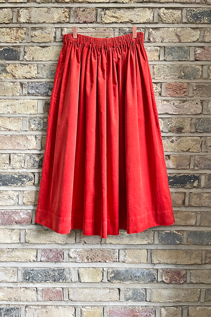Tina Corduroy Midi Skirt Paprika