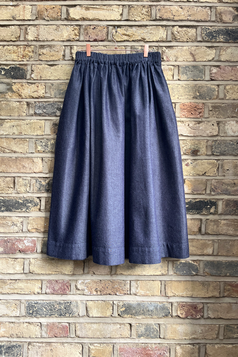Tina Midi Skirt Organic Indigo Denim