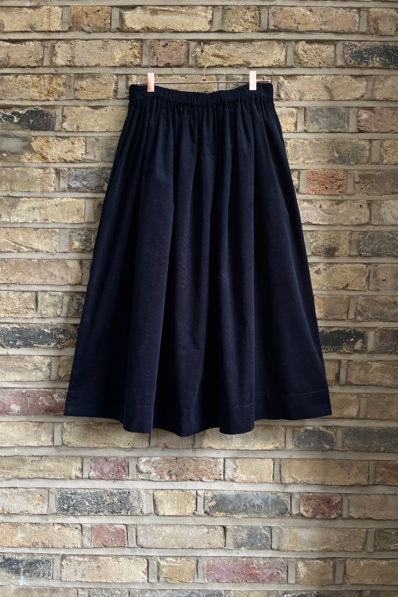 Tina Corduroy Midi Skirt Ink