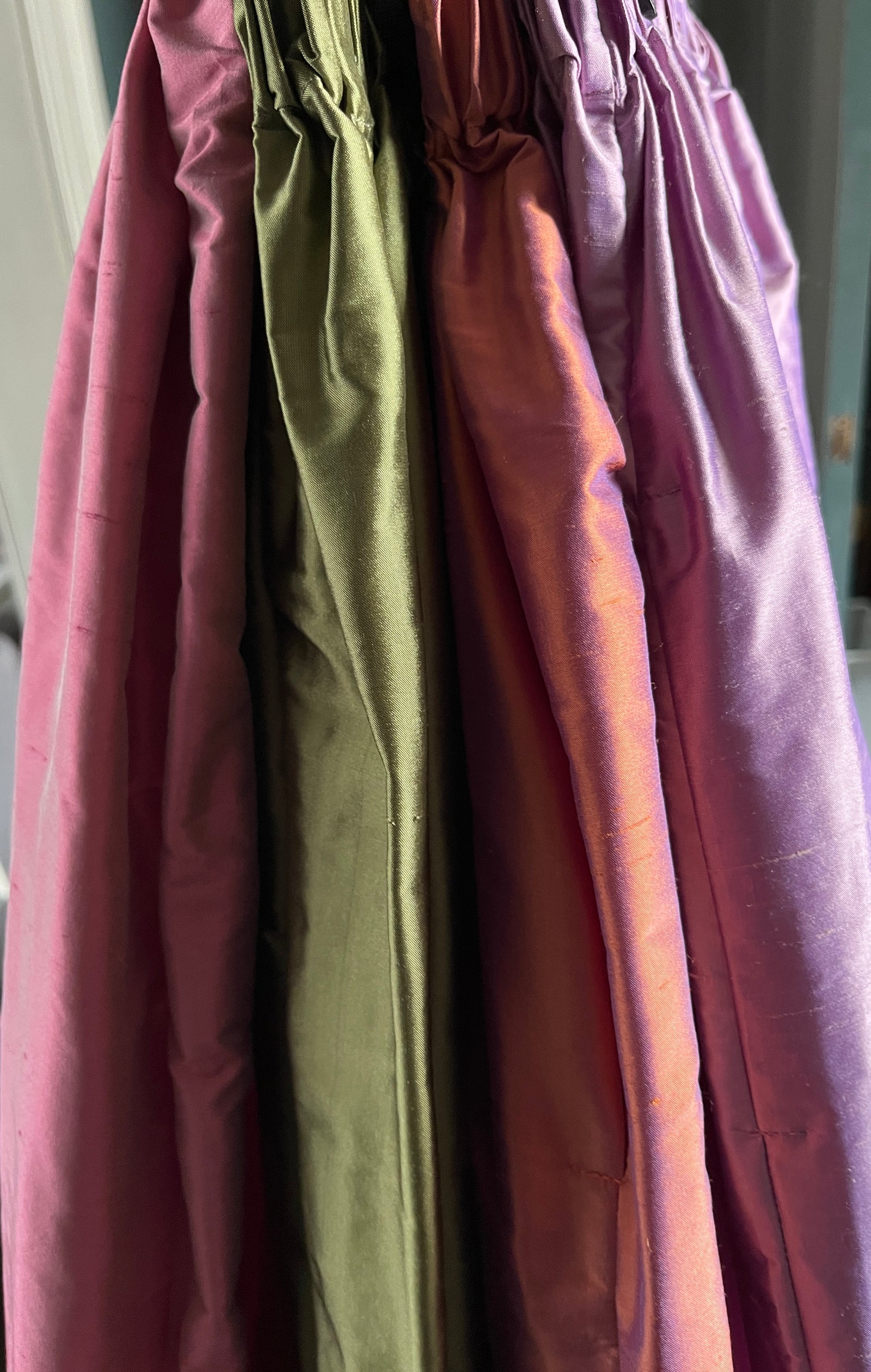 Tina Gathered Midi Skirt Silk Pink