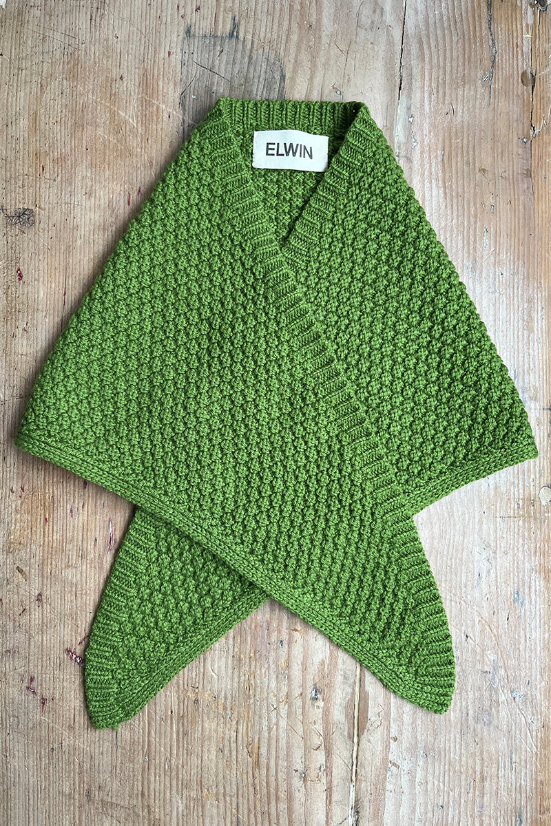 Triangle Scarf Lambswool Grass Green