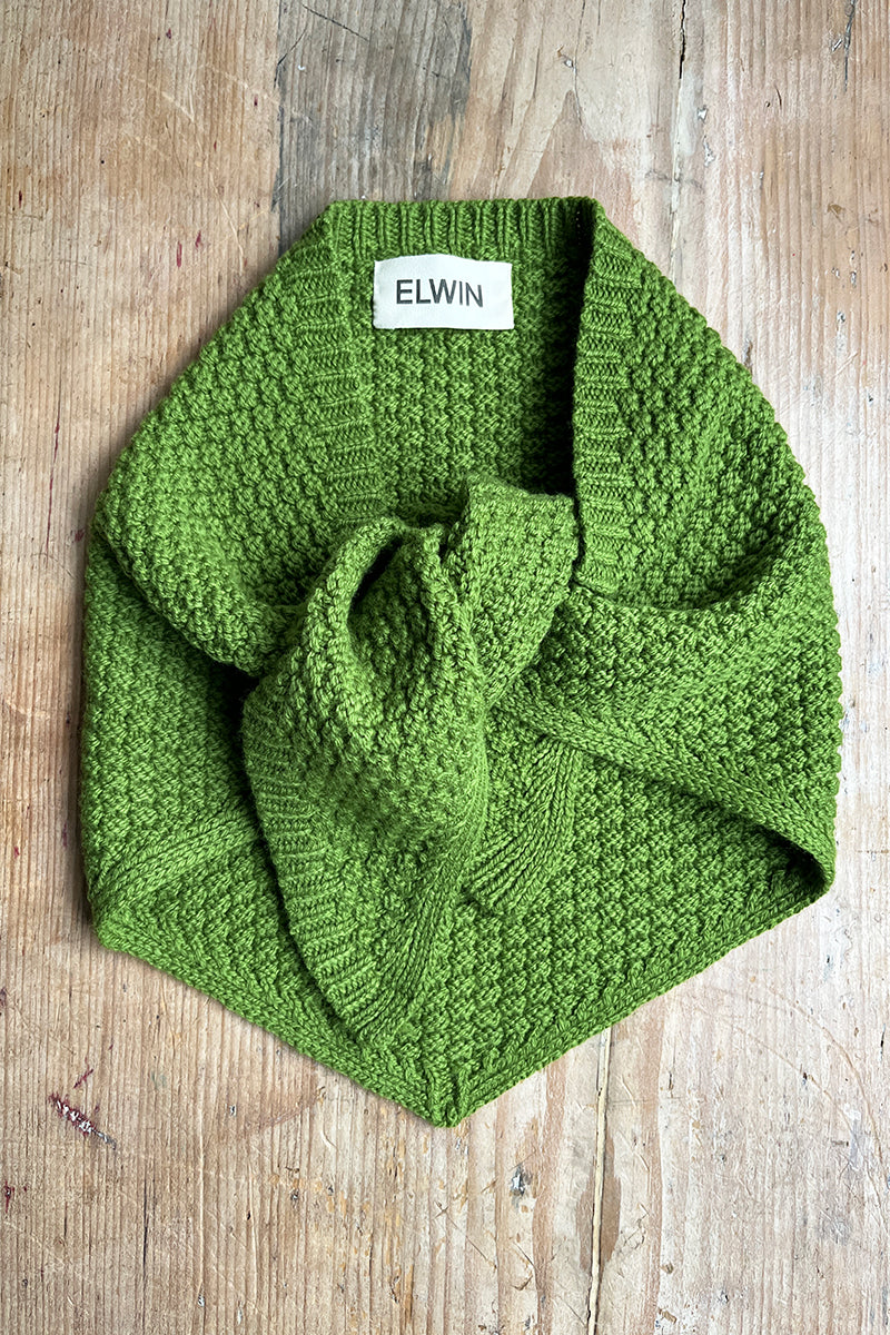 Triangle Scarf Lambswool Grass Green