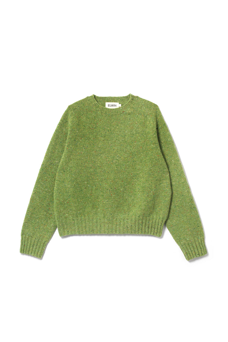 Ada Donegal Style Sweater Apple Green Elwin Studio UK ELWIN